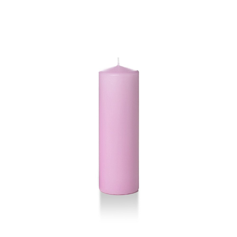 yummi 2.25" x 7" Violet Slim Round Pillar Candles - 4 per Pack
