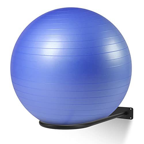 XIAO PEI Medicine Ball RackWall Mounted Large Stability Ball Storage Rack Basketball Ball Rack Exercise Ball Equipment Organizer(1 Black)