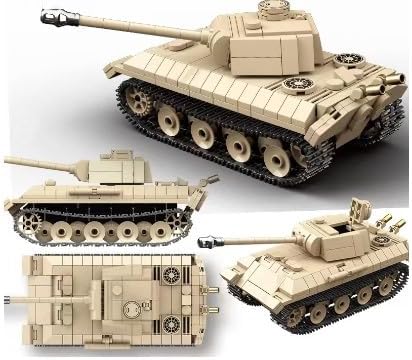 General Jim's German Panther Ausf. Tank Building Set – WW2 Brick Model with Rotating Turret & Detailed Tracks – 529 Pieces – Historic Military Set for Collectors – Compatible with Major Brick Bran