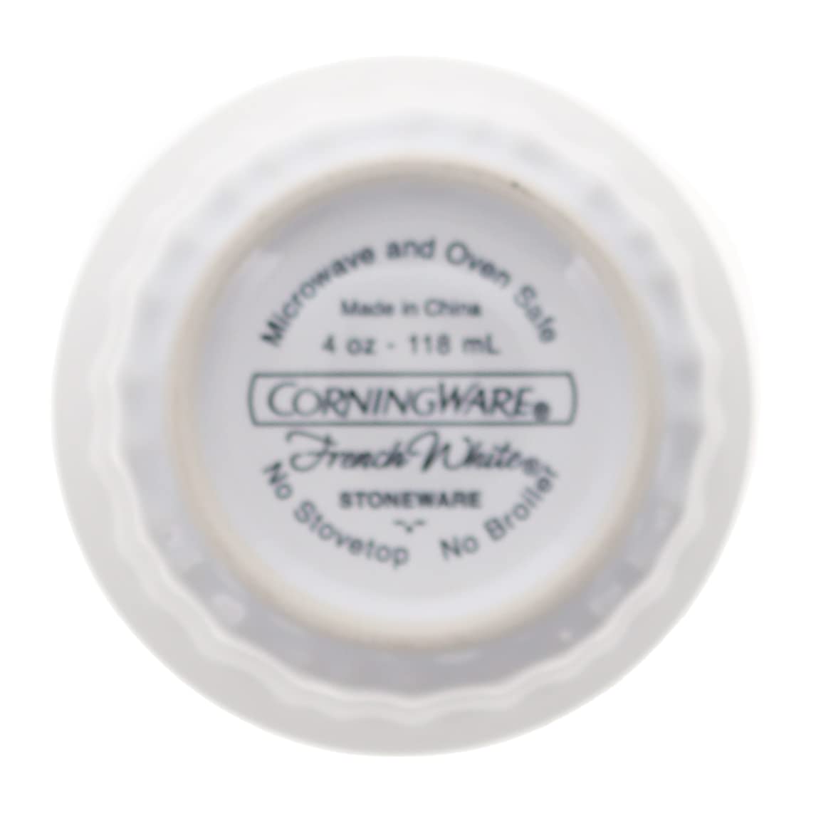Corningware RS4 4oz/118mL Round French White Ramekins Bowl - 4-Pack