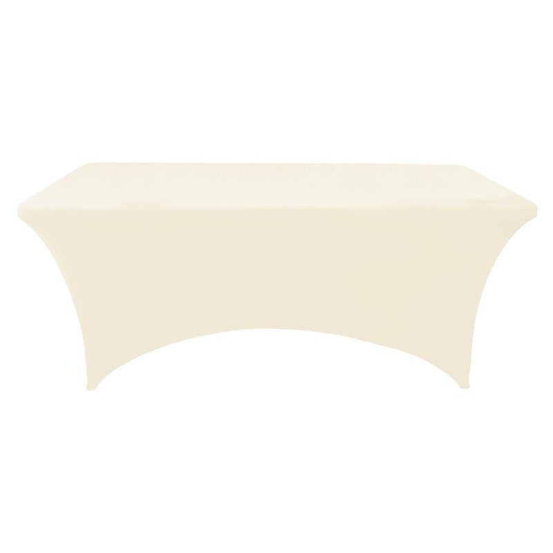 ZarzaaSik 10-Pack 6ft Spandex Table Covers for Rectangle Standard Folding Tables - Wrinkle Resistant Stretch Tablecloths - Ultimate Fitted Table Protector for Parties, Banquet, Wedding