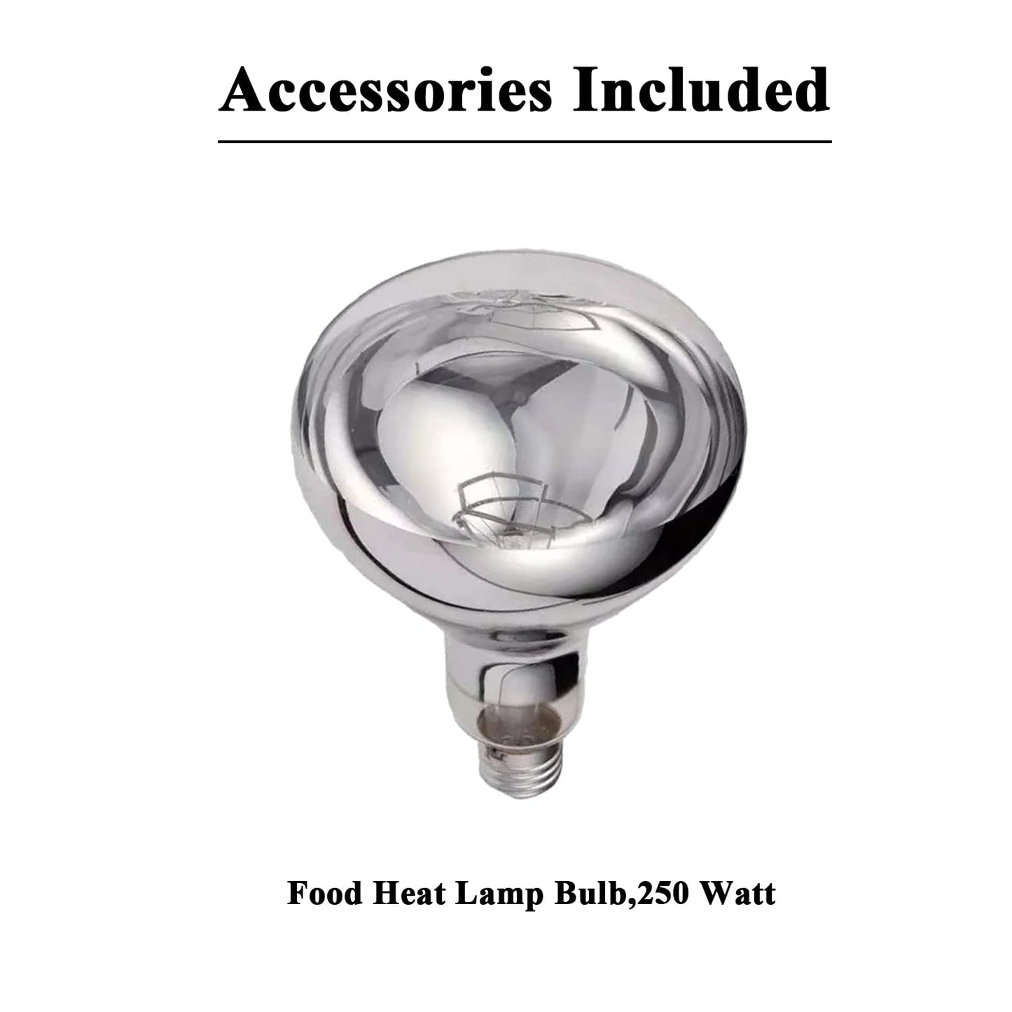 GAINTOO Table Food Heat Lamp Infrared Food Warmer Portable Heating Lamps for Food 250 Watts(Single Arm(Copper))