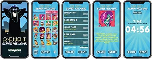 One Night Ultimate Super Villains Family Friendly Party Game Fun Game for Kids & Adults Engaging Social Deduction Fast-Paced Gameplay Hidden Roles & Bluffing