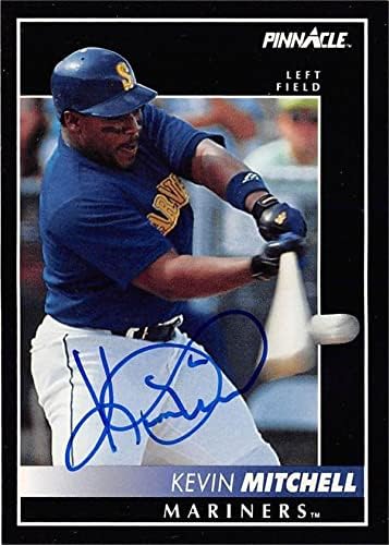 Autograph Warehouse 302128 1992 Pinnacle Kevin Mitchell Autographed No.393 Baseball Card - Seattle Mariners