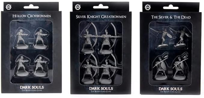 Dark Souls The Roleplaying Game Bundle: Guardian Dragon Silver Knight Great Bowmen Hollow Crossbowmen The Silver and The Dead and Unkindled Heroes 1 & 2 (6 Items)