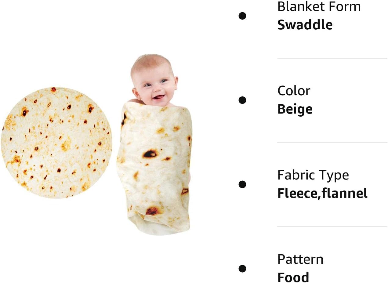 Waffle Blanket Baby for Boys Girls, Funny, Soft Flannel Swaddle for Birthday Gifts, Food Blanket for Newborn (36 inch, Yellow)