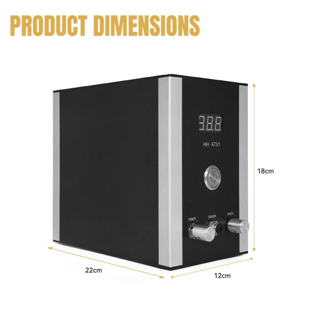 Katway Air-Free Pneumatic Engraving Machine - Pneumatic Impact Engraver for Jewelry with Built-in Air Compressor AT01 (Black)