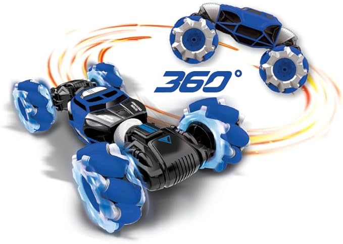 LEXiBOOK Extreme Crosslander Off-Road Remote Control car up to 12km/h Light Effects Remote Control & Gesture Control Bracelet Included Music Rechargeable RC50