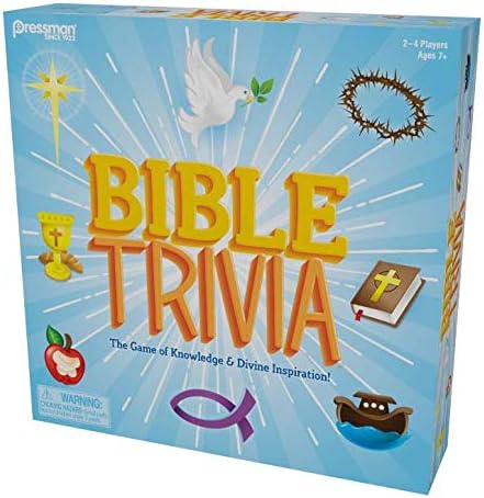 Bible Trivia by Pressman - The Game of Knowledge & Divine Inspiration Multi Color