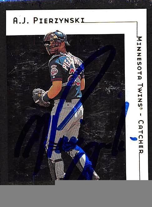Sports Memorabilia Autograph Warehouse 246397 A.J. Pierzynski Autographed Baseball Card - Minnesota Twins 2001 Fleer Premium - No. 146