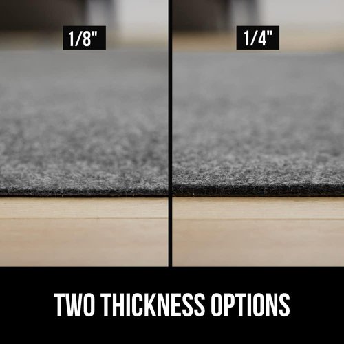 GORILLA GRIP Rug Pad - Slip Resistant Felt with Rubber Backing for Area Rugs | 3x5 FT, 1/8 Inch Thick