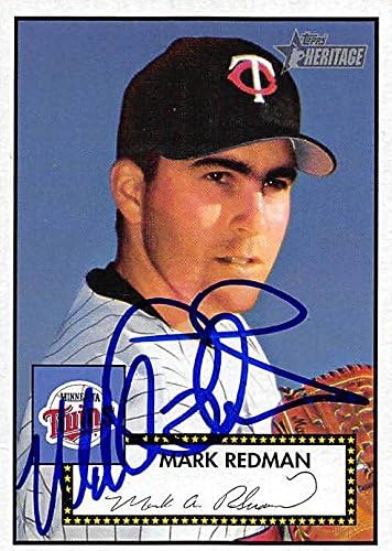 Sports Memorabilia Autograph Warehouse 246408 Mark Redman Autographed Baseball Card - Minnesota Twins 2001 Topps Heritage - No. 43