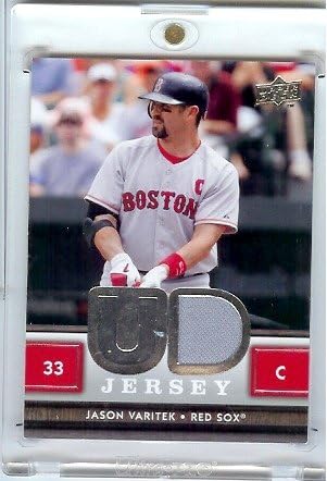 2008 Upper Deck Jason Varitek Boston Red Sox Game Worn Jersey Baseball Card