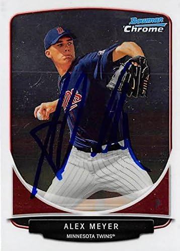 Sports Memorabilia Autograph Warehouse 344393 Alex Meyer Autographed Baseball Card - Minnesota Twins 2013 Topps Bowman Chrome No. BCP80 Rookie