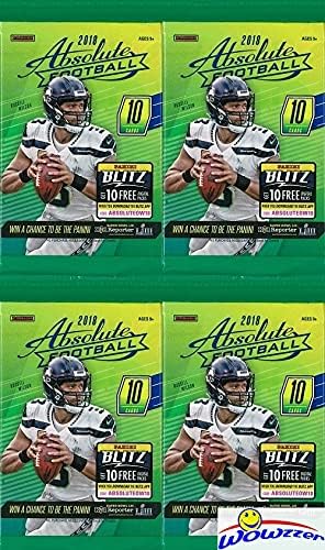 2018 Panini Absolute Football Collection with (4) Factory Sealed Packs with 40 Cards Look for Rookies & Autos of Josh Allen Lamar Jackson Baker Mayfield Sam Darnold Saquon Barkley & More!