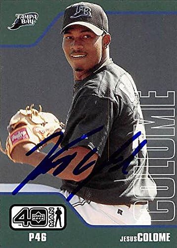 Sports Memorabilia Autograph Warehouse 247391 Jesus Colome Autographed Baseball Card - Tampa Rays 2002 Upper Deck Fortyman - No. 105