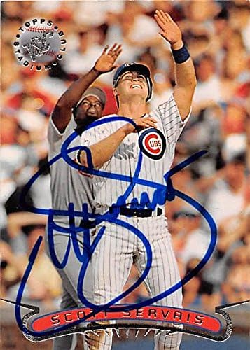 Sports Memorabilia Autograph Warehouse 248620 Scott Servais Autographed Baseball Card - Chicago Cubs 1996 Topps Stadium Club - No. 309