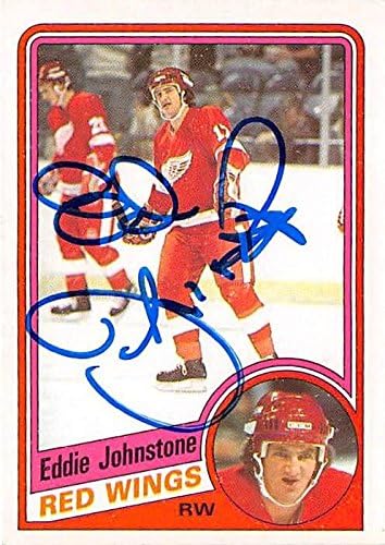 Sports Memorabilia Autograph Warehouse 302363 1984 Ed Johnstone Autographed No.43 Hockey Card - Detroit Red Wings