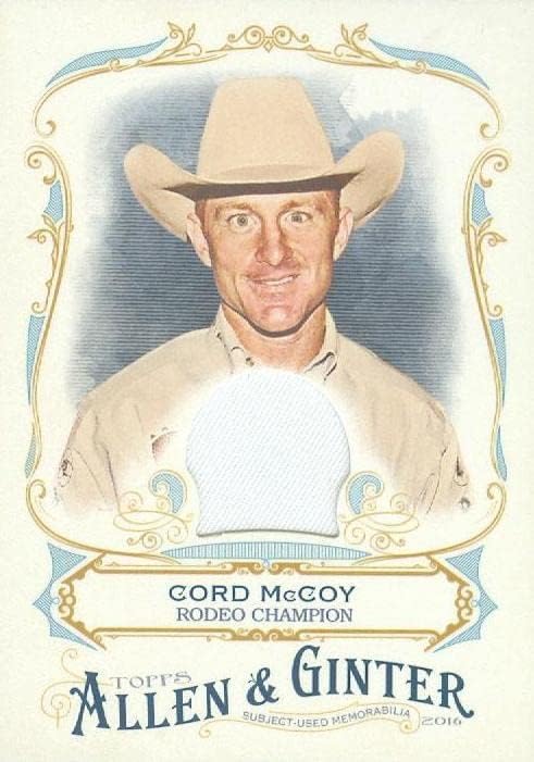 Sports Memorabilia Cord McCoy player worn jersey patch hockey card (Rodeo Champion) 2016 Topps Allen & Ginters #FSRACMC - Unsigned Hockey Cards