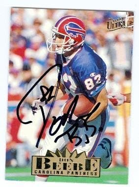 Sports Memorabilia Don Beebe Autographed Football Card (Buffalo Bills Panthers) 1995 Fleer Ultra No.33