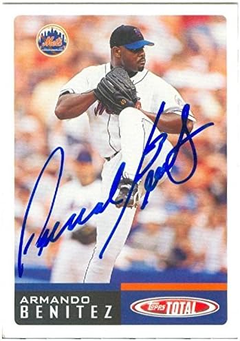Sports Memorabilia Autograph Warehouse 246873 Armando Benitez Autographed Baseball Card - New York Mets 2002 Topps Total - No. 153