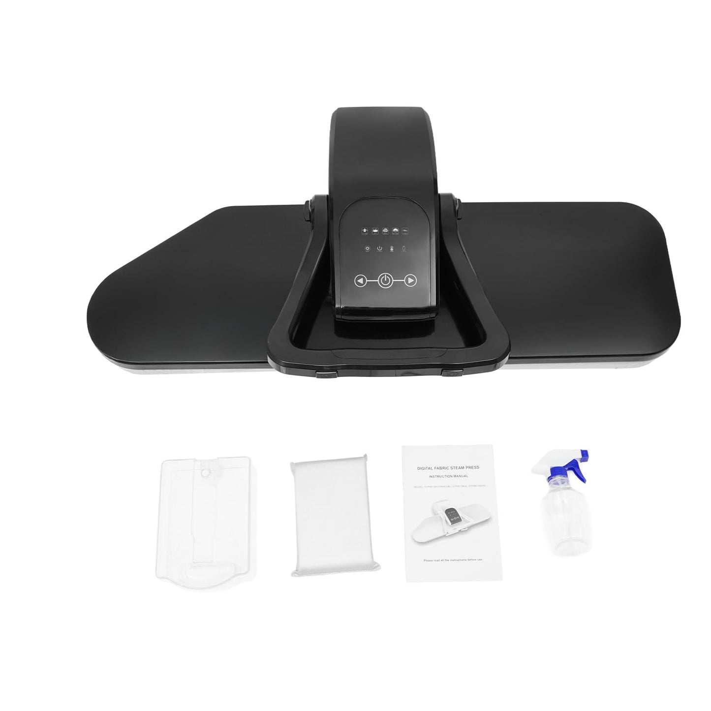 36" Large Steam Iron Press with LED Touch Screen, 1600W Professional Iron Press Machine Steam Press with 5 Fabric Settings & Steam Burst Function for Home Business SYP8810B (Black, 36")
