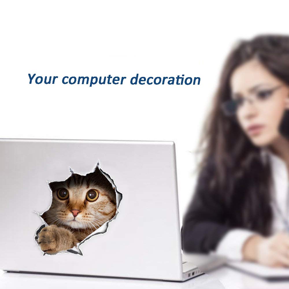 6PCS 3D Wall Stickers Cats Self Adhesive, Kids Wall Decals/Removable Vinyl Art Murals for Living Room Baby Rooms Bedroom Toilet House Wall DIY Decoration