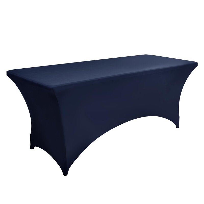 ZarzaaSik 2-Pack 4ft Spandex Table Covers for Rectangular Folding Tables - Wrinkle Resistant Stretch Tight Table Cloths - Ultimate Fitted Table Protector for Parties, Banquet, and Wedding