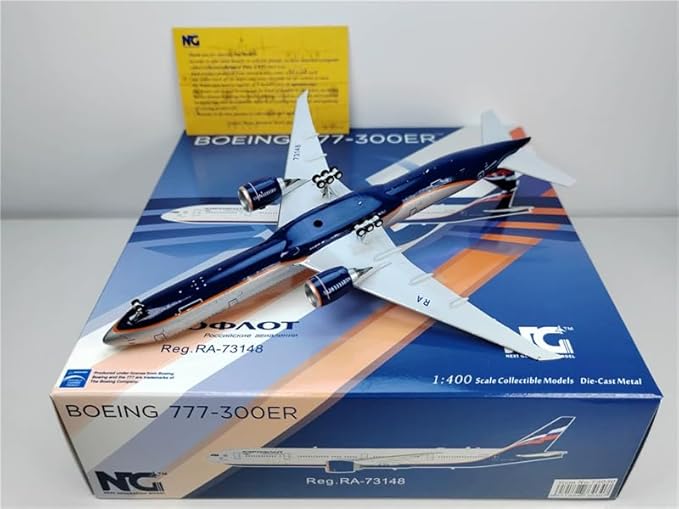 ACE HOBBY NG Models for Aeroflot for Boeing B777-300ER RA-73148 1:400 Aircraft Pre-Built Model