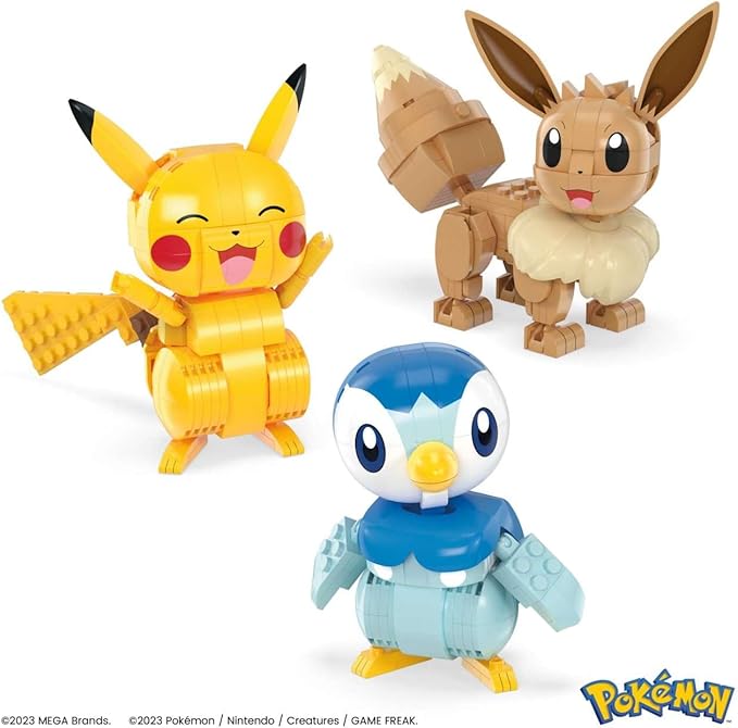 MEGA Pokémon Building Toy Kit Build & Show with 3 Action Figures (583 Pieces) for Kids