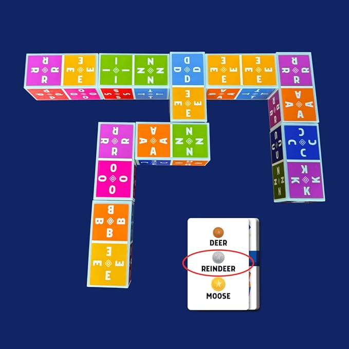 Crossico by Uzzle Games - Family Games for Children & Adults Crossword Puzzle Word Games - A Thrilling Classic Game with a Twist 2-4 Players for Ages 8+