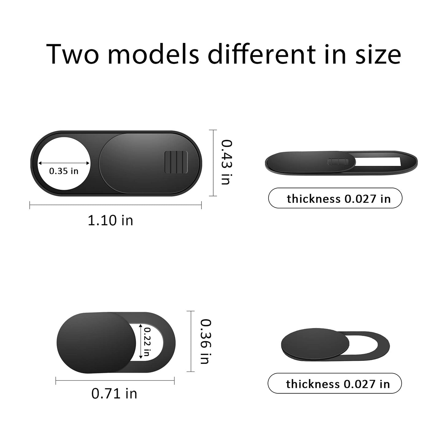 ZUCUCUC Laptop Camera Cover Slide, 12 Pack Webcam Cover, Phone Camera Cover, Ultra-Thin Computer Slide - Fits Most Laptop, Desktop, PC, Tablet, Smartphone to Protect Your Privacy and Security