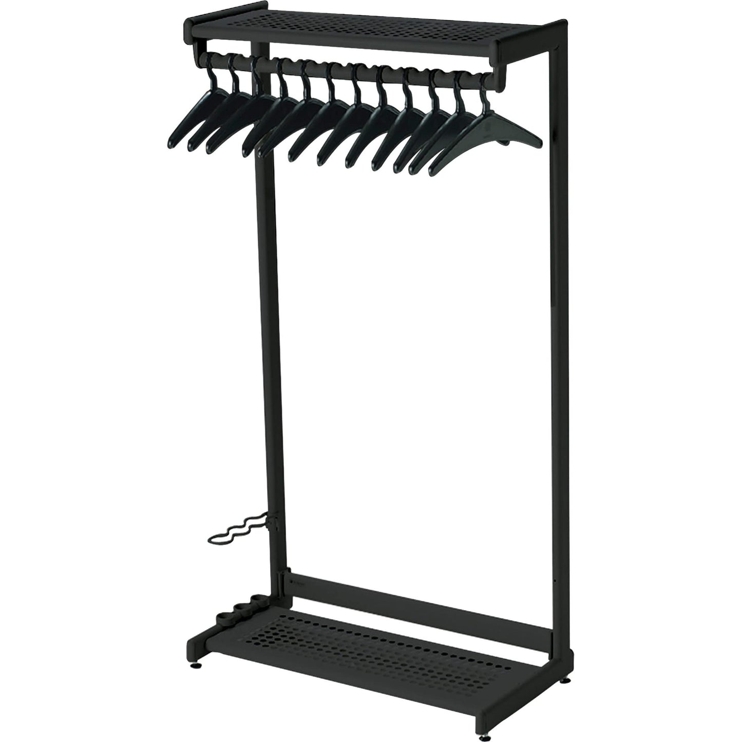 Quartet Two-Shelf Garment Rack, Freestanding, 36 Inch, Black, 12 Hangers Included (20225)