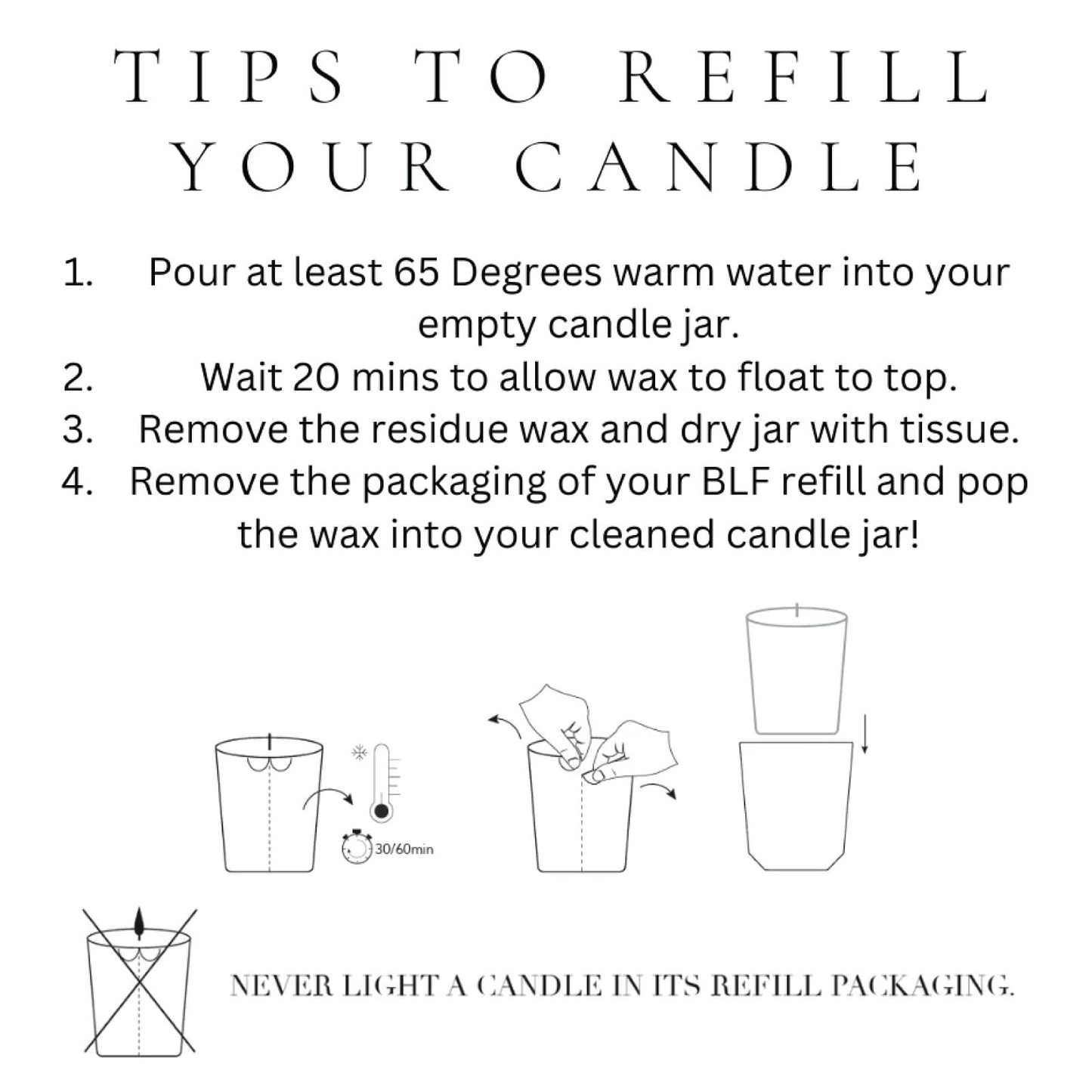Bougies La Francaise - French-Made Scented Candle Refill - The Garden - Made in France, 200g, +/- 40-Hour Burn Time - 2.97 x 3.27 x 3.38 inches