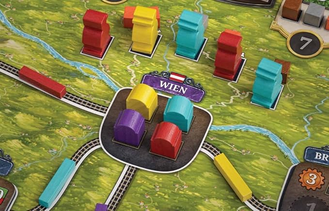 Capstone Games Imperial Steam Strategy Board Game for 2 to 5 Players Heavy Economic Railroad with Worker Placement Route Building Industrial Expansion & Resource Optimization | Ages 12+ | 120 M