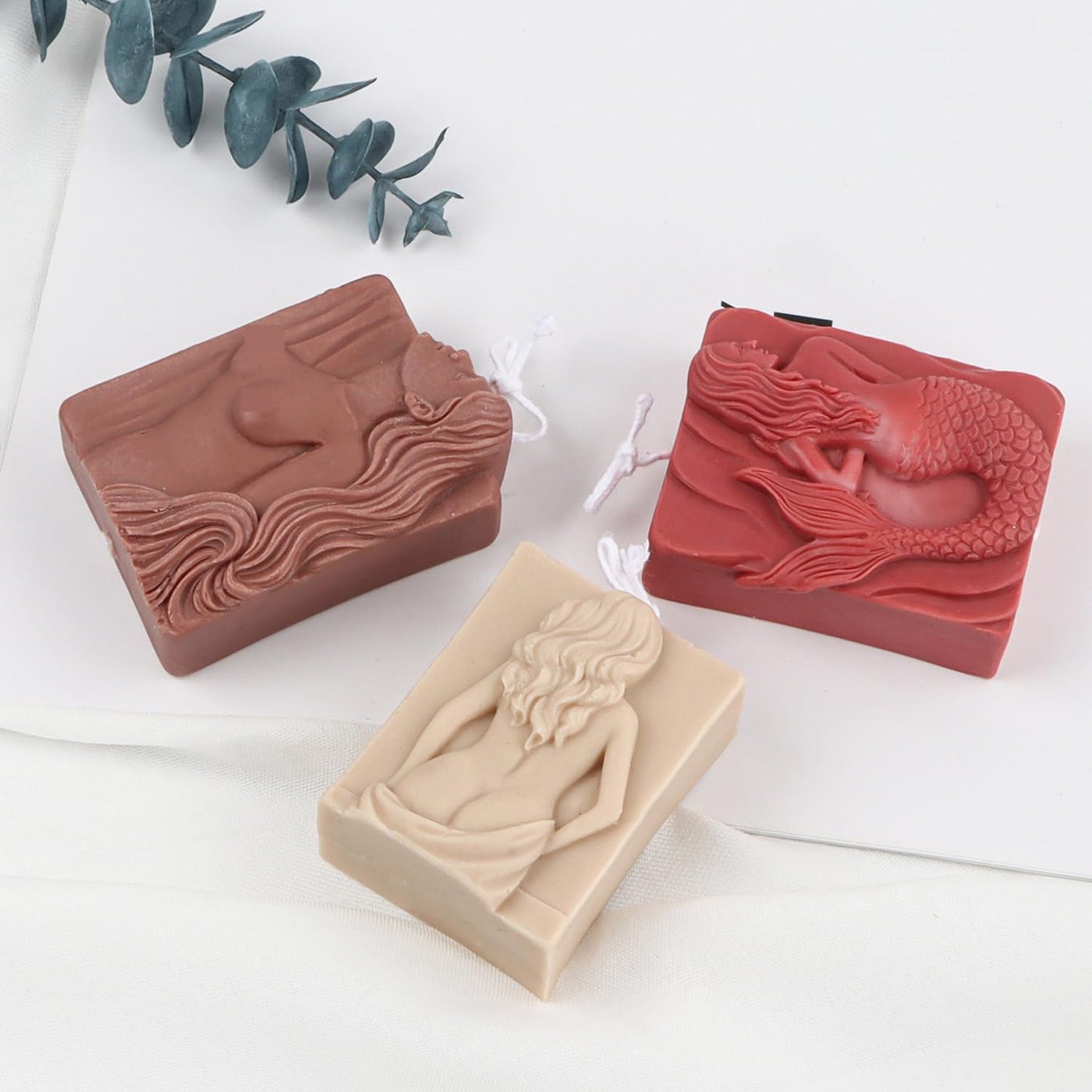 Sunch Craft Silicone Soap Mold Sexy Lady Back Candle Mould Chocolate Resin Mold Soap Making Mold (A)