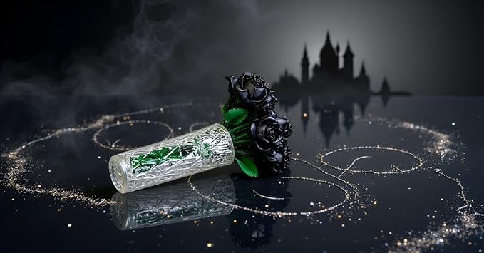 Gothic Black Rose Building Blocks Set - 585 PCS Dark Romance DIY Artificial Flowers Luxury Home Decor for Valentine's Day/Birthday Elegant Gift for Women & DIY Enthusiasts