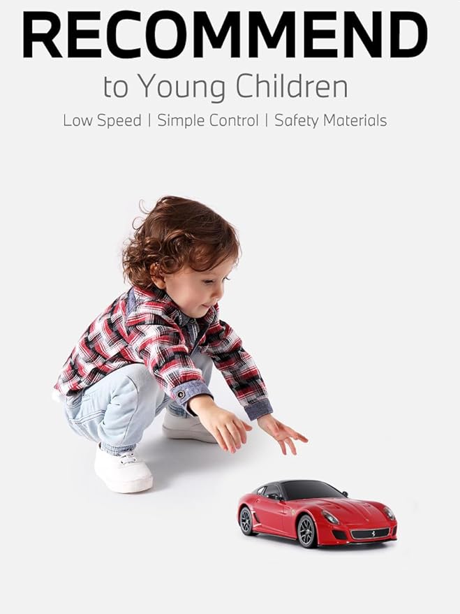 RASTAR 46400 1/24 Ferrari 599 GTO RC Car - Ideal Gifts for Play & Display - Officially Licensed Toy Car Model with Remote Controller for Kids Teens & Adults - Red