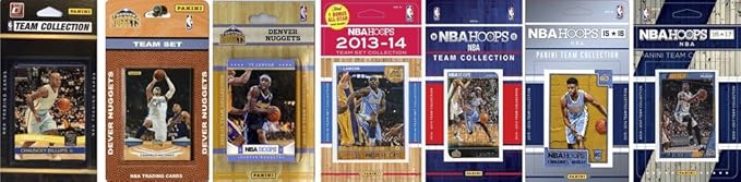 C&I Collectables NBA Denver Nuggets Men's 7 Different Licensed Trading Card Team Sets White