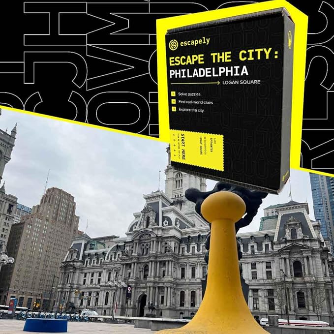 Philadelphia Outdoor Escape Room | Real City Scavenger Hunt | Gifts for Adults & Families | 1-6 Players 2-3 Hours 1.5 Miles Walking Distance