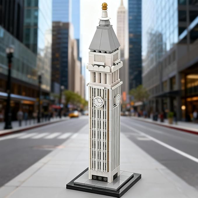 New York Metropolitan Life Insurance Building Blocks Set 1:800 Scale NYC Landmark Architecture Collectible Model Kit for Adults & Teens (377 Pieces)