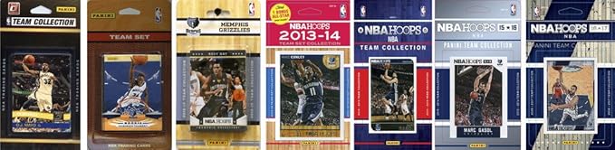 C&I Collectables NBA Memphis Grizzlies Men's 7 Different Licensed Trading Card Team Sets White