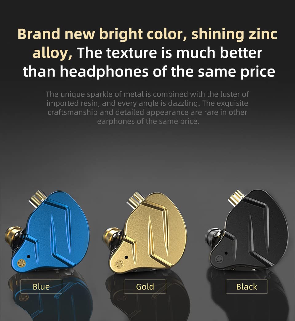 KZ ZSN Pro X in Ear Monitor Earphone 1BA 1DD Hybrid Dynamic Dual Driver IEM Wired Earbuds HiFi Sport Gaming Headphones Compatibility for Phone Computer Tablet