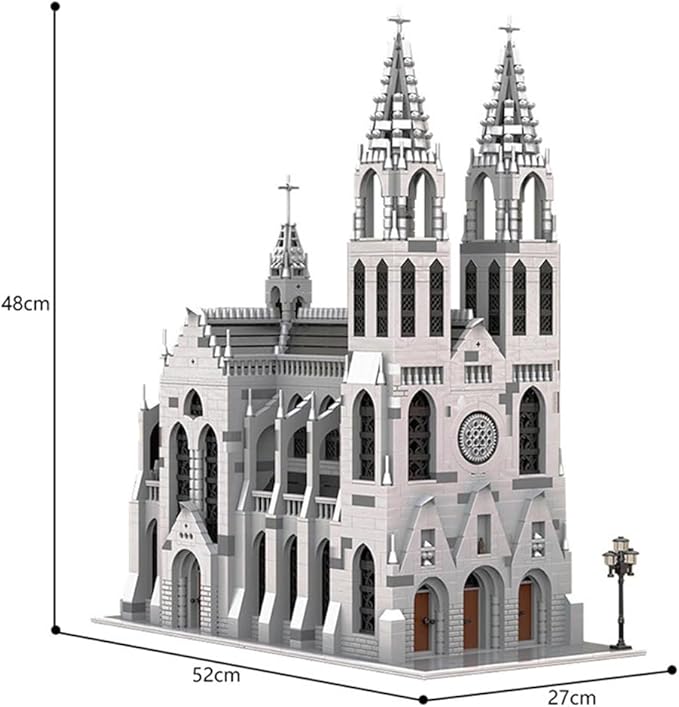 Gothic Cathedral Building Blocks – MOC Architecture Church Historical Building ModelsCollectible Display Set Gift for Adults & Collectors(4136 pcs)