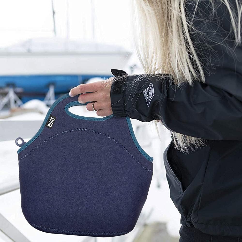 Built Gourmet Getaway Neoprene Lunch Bag - Insulated, Reusable, & Machine-Washable Lunch Tote for Hot and Cold Food Storage, Lightweight & Reusable - One Size (Celestial Blue)