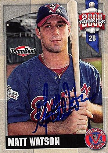 Sports Memorabilia Autograph Warehouse 245016 Matt Watson Autographed Baseball Card - Montreal Expos FT 2000 Team Best Minor League Rookie - No. 94
