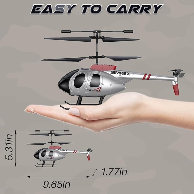 SIMREX RC HelicopterRemote Control Helicopter Toy for Kids & Beginners Altitude Hold 2 Speeds2 Batteries Gift for Kids Boys Girls