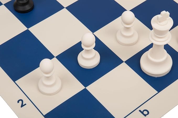 Regulation Silicone Tournament Chess Set - Pieces Only - 3.75 King - Black & White