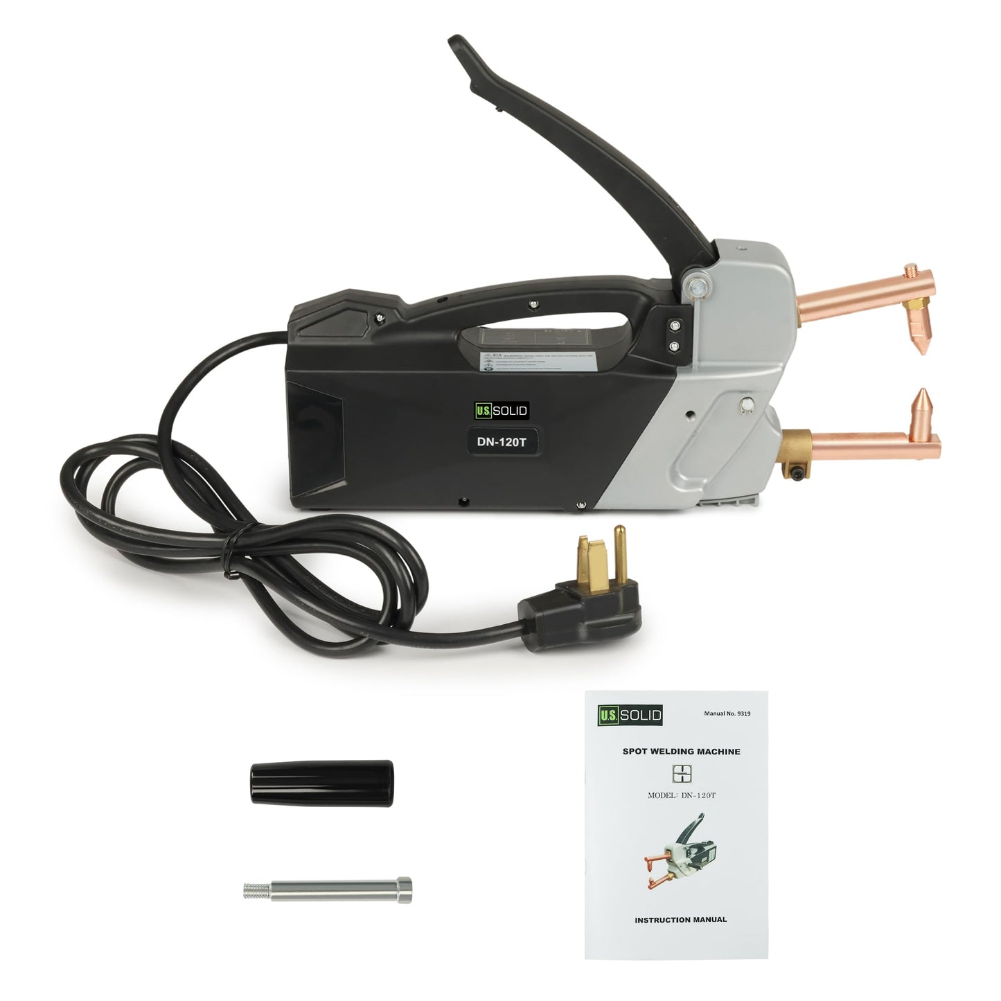 U.S. Solid Portable Spot Welder Welding Parameters Adjustable, 2+2mm Metal Sheet Spot Welding Machine with Handheld Welding Tip Gun, 110V Single Phase