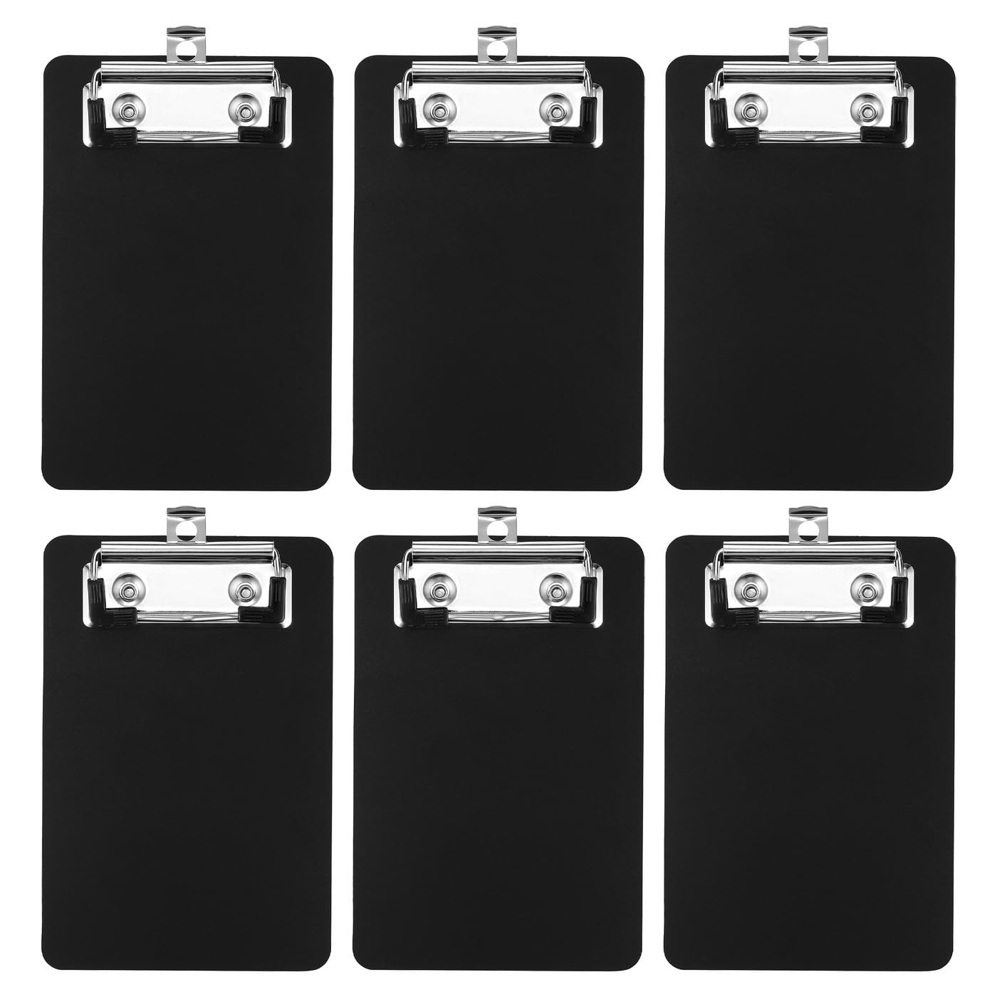 Mini Clipboard, 6 Pack 4" x 6" Small Clip Boards, Plastic Memo Clipboards with Profile Clip for Notepads, Memo Size Receipt, Pocket Lists